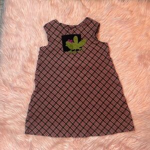 Vintage Chocolate Soup Youth Girls Plaid Frog‎ Dress Size 10